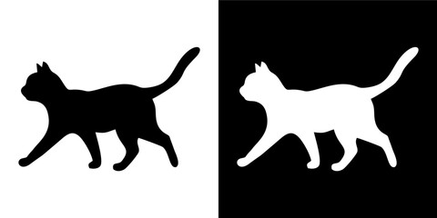 Cat Stretching in Silhouette Variation  © iChan Design