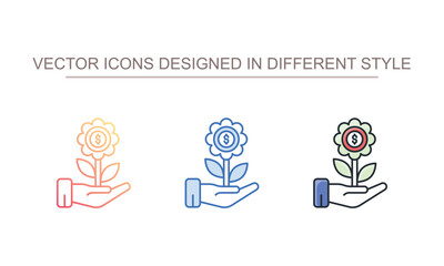 Venture icon design with white background stock illustration