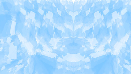 Abstract light blue and white watercolor painting with soft blurred edges and cloud like shapes