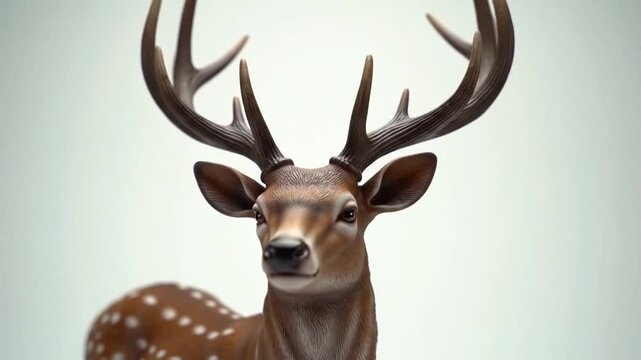 deer isolated on white background 