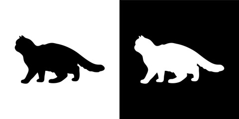 Relaxed Cat in Profile Variation  © iChan Design