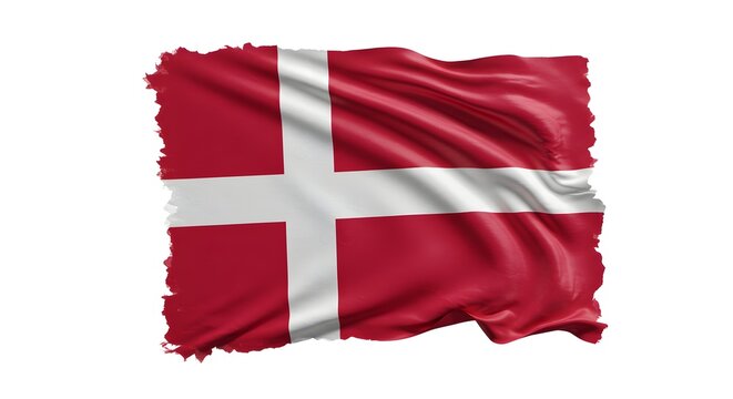 Waving Danish Flag  High-Resolution Image of the Danish National Flag