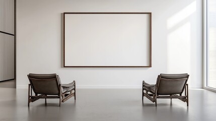 Modern Minimalist Room with Blank Wall