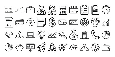 set of hand drawn vector E-commerce  icons