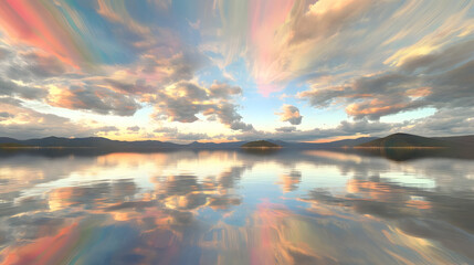 Dreamy pastel abstract landscape