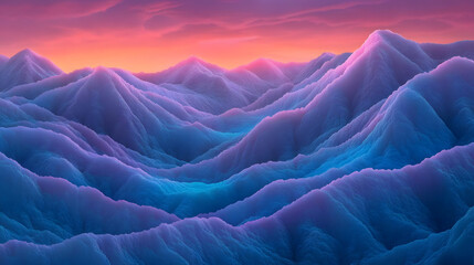 Dreamy pastel mountain sunrise