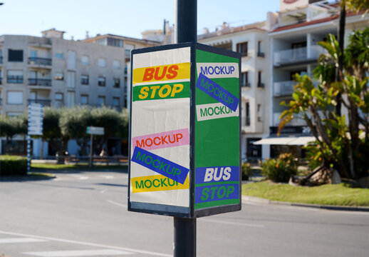 Bus Stop With Info Panel