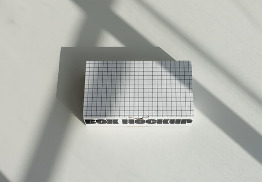 White Box Mockup on Light Surface