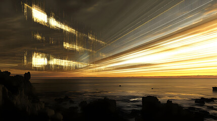 Dynamic light streaks abstract background