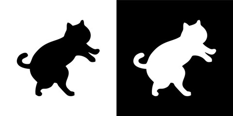 Sitting Cat Silhouette Variation  © iChan Design