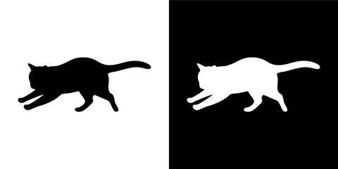 Stretching Kitty Silhouette Variation  © iChan Design