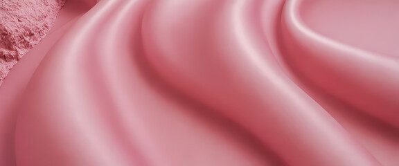 Obraz premium Abstract rendering of a silky, textured pink fabric with a subtle sheen