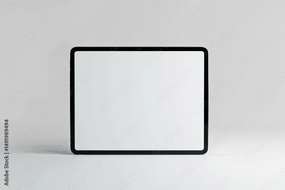 Poster flawless visual of tablet full screen front view isolated in white background