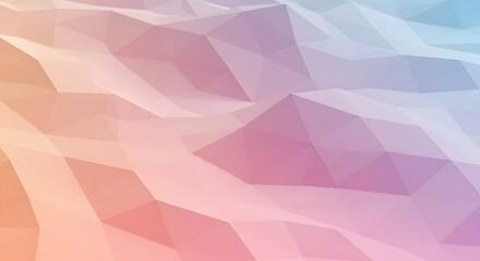 Fototapeta premium Abstract low poly background with colorful pastel gradient geometric triangle surface 3d rendering for modern banner design composition