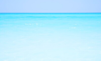 Fototapeta premium blue water background horizon blue sky 