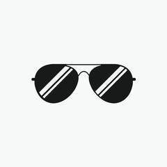 summer icon sunglasses vector silhouette