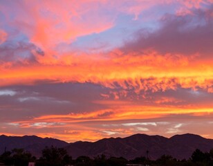 Obraz premium sunset over the mountains