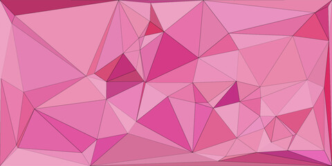 Fototapeta premium The vector background with pink polygonal triangle colors gives the design a soft, yet striking appearance, perfect for modern, feminine aesthetics.
