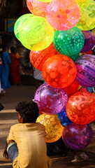 colorful balloons in the market