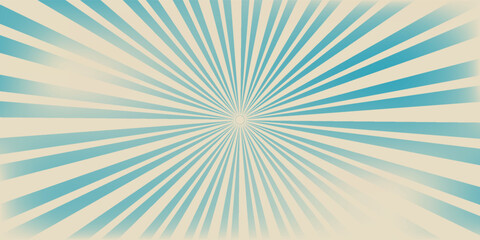 Retro vintage spiral wavy sun rays, blue background pattern, radial spiral stripes, comic ray stripes, grunge texture, circus, carnival, summer background, vector illustration.