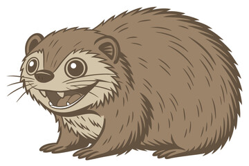 22 brown hairy fuzzy round creature, large googly eyes, big toothy smile, 3d render, cinematic lighting, highly detailed, photorealistic