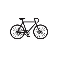 Classic Bicycle Black Vector Icon