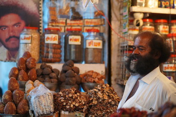 a shopkeeper in india, tamil nadu 