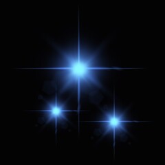 Blue Sparkle Light Effect Background