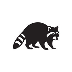 Raccoon Clear Feature Silhouette