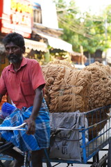 potrait of a man working hard