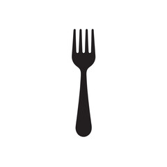 Basic Fork Solid Black Vector