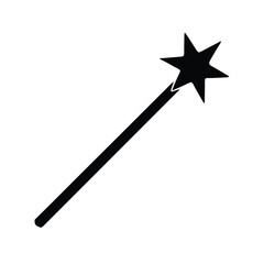 Naklejka premium magic wand and star