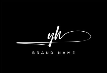 YG letter beauty handwriting vector logo.