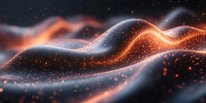 Abstract dynamic particles - Powered by Adobe
