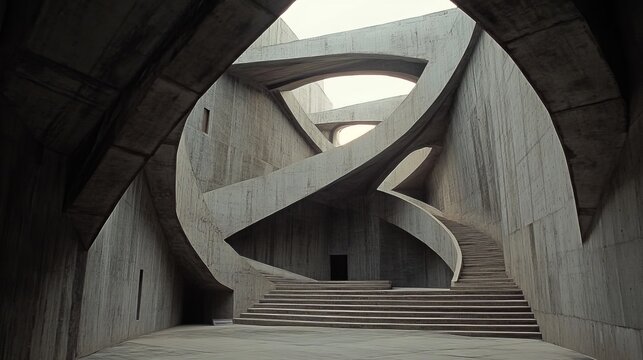 Intricate concrete architecture