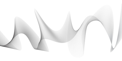 Abstract curved geometric wave line on black background. Modern multicolor gradient flowing wave lines. Technology abstract wave lines on background. Futuristic technology concept. Vector illustration