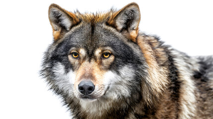 Fototapeta premium A wolf with a brown and black coat