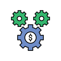 Business Management Icon vector stock illustration