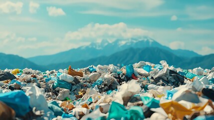 Earth Day recycling awareness, a landfill site being repurposed into a beautiful public park