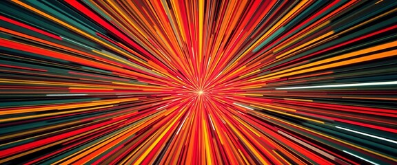 Dynamic radial speed lines radiating outwards, creating a vibrant comic book explosion effect, action, manga