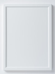 A blank white canvas stands ready on display, inviting creativity and artistic expression