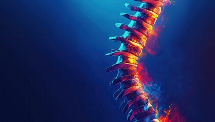 Spine ablaze in vibrant colors