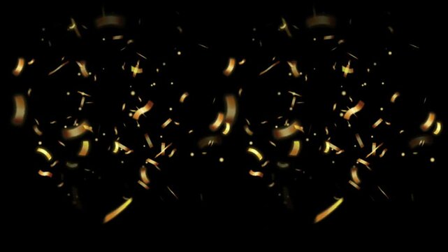 Gold dots lines movement. 