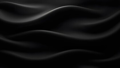 Obraz premium black silk fabric background with smooth folds and folds