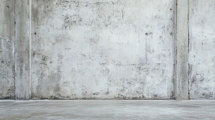 Fototapeta premium Empty room with gray concrete walls and floor