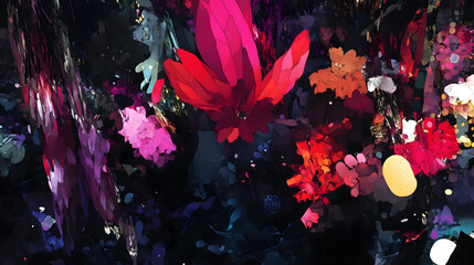 Vibrant abstract color burst design