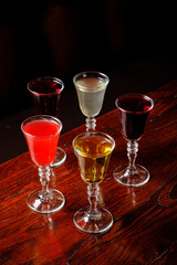 Vibrant drinks in elegant glasses create a captivating display at a flavor celebration