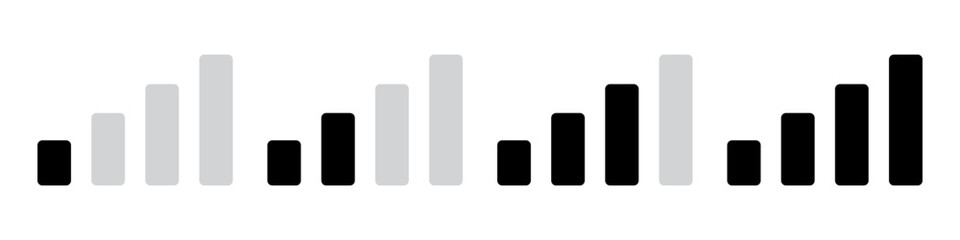 Wifi and signal icon set simple design