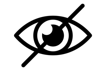 Sensitive eye sign icon simple design