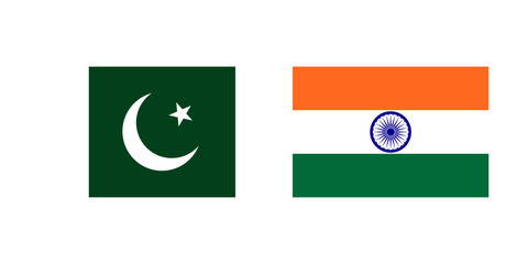 India and Pakistan flag icons